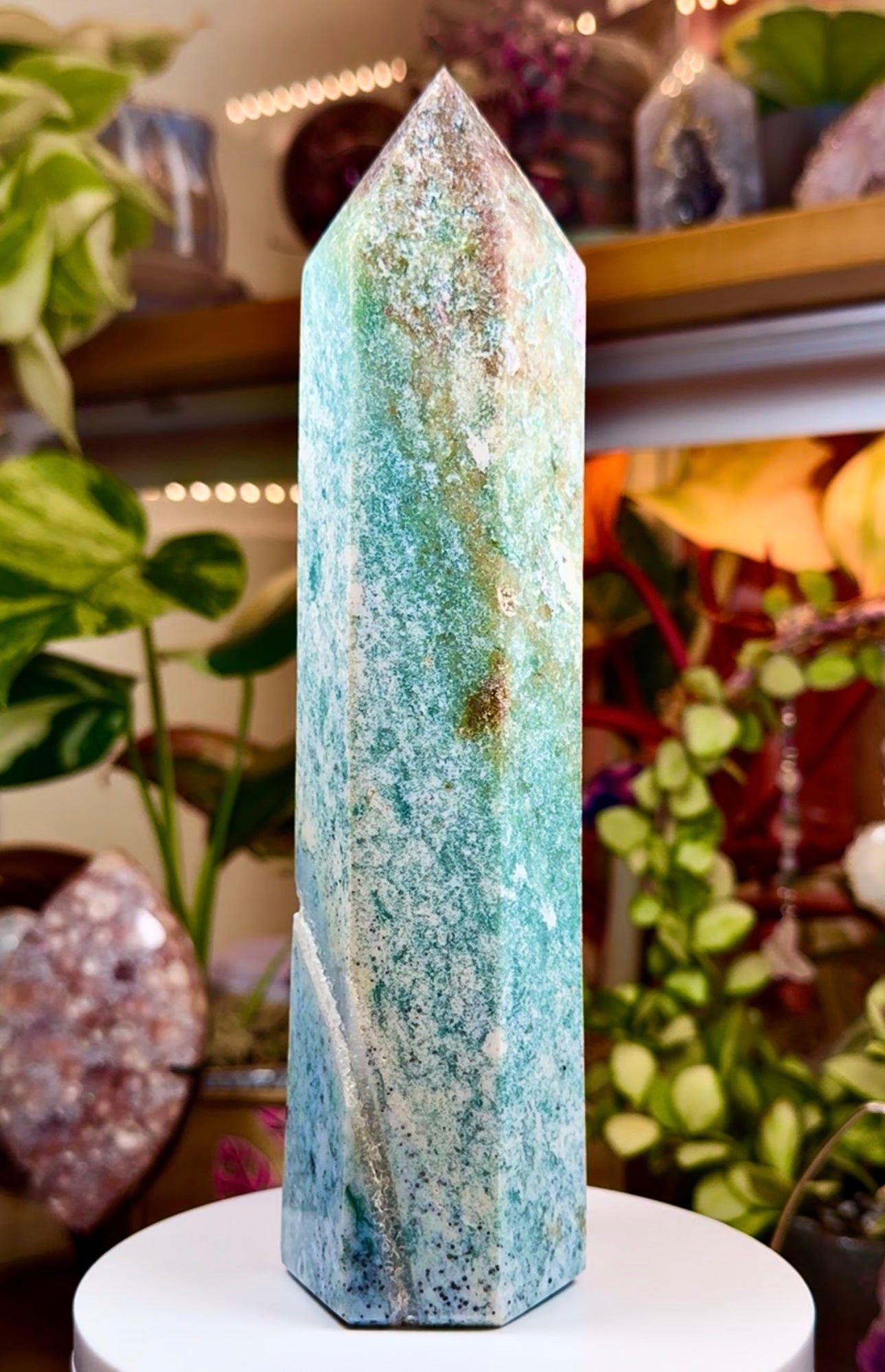 Green Strawberry Quartz • Hematite • Brazil