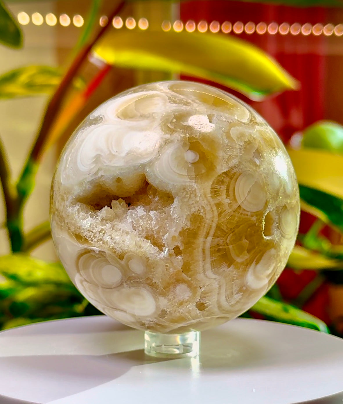 Chocolate Calcite Druzy Sphere