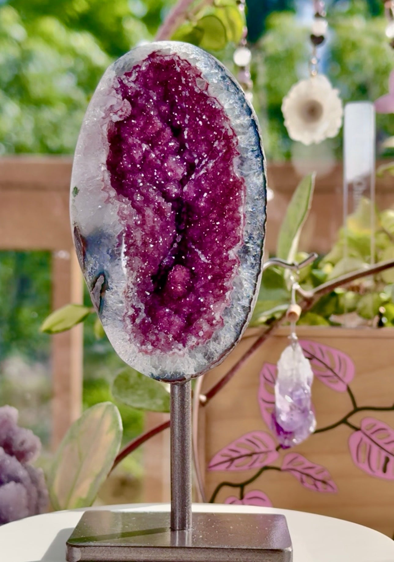 Rainbow Amethyst & Hematite in Quartz • Brazil
