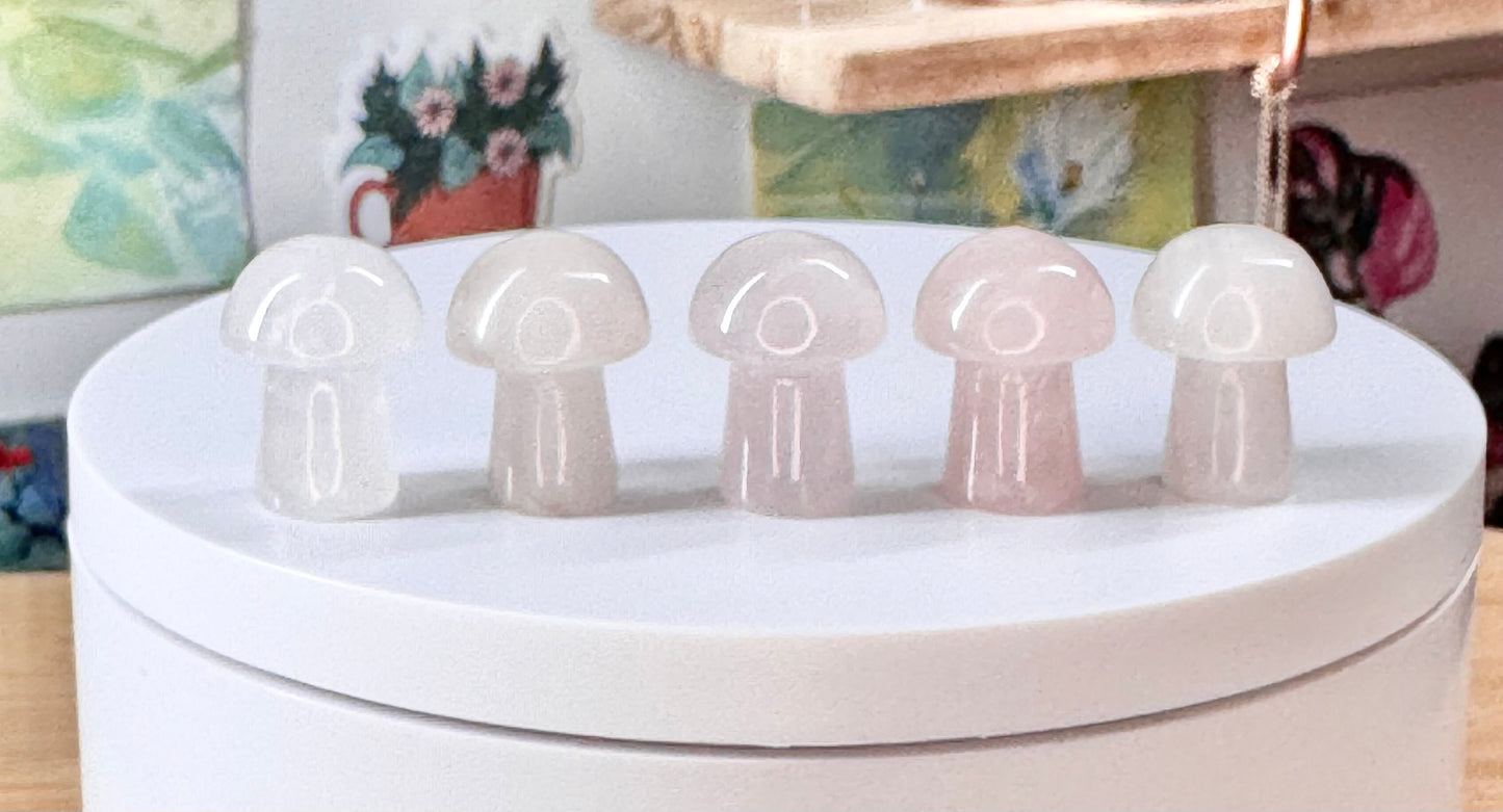 Rose Quartz Mushrooms