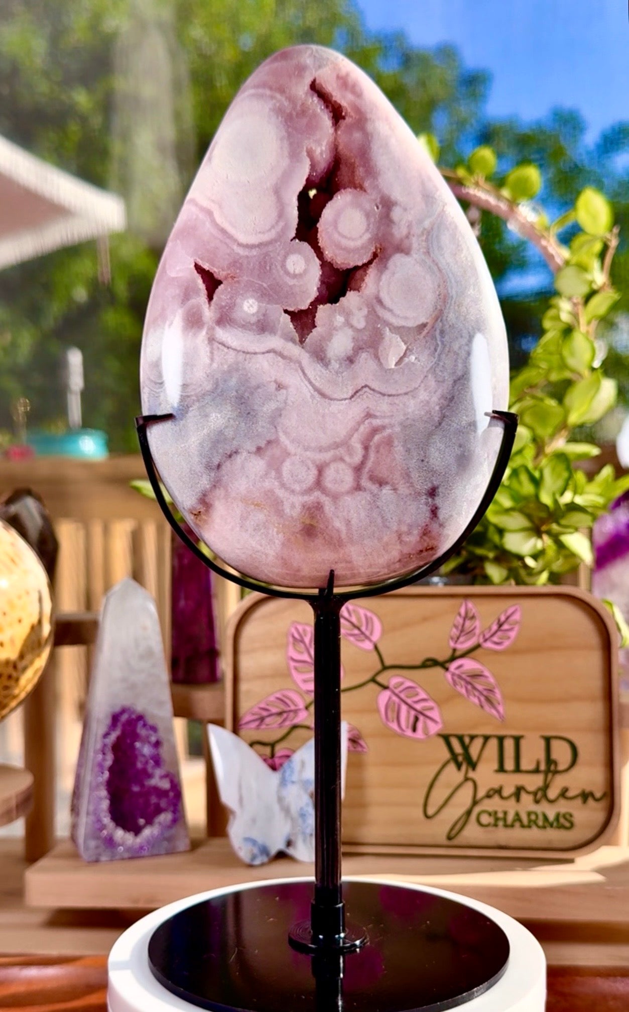 Pink Amethyst & Blue Flower Agate • Argentina