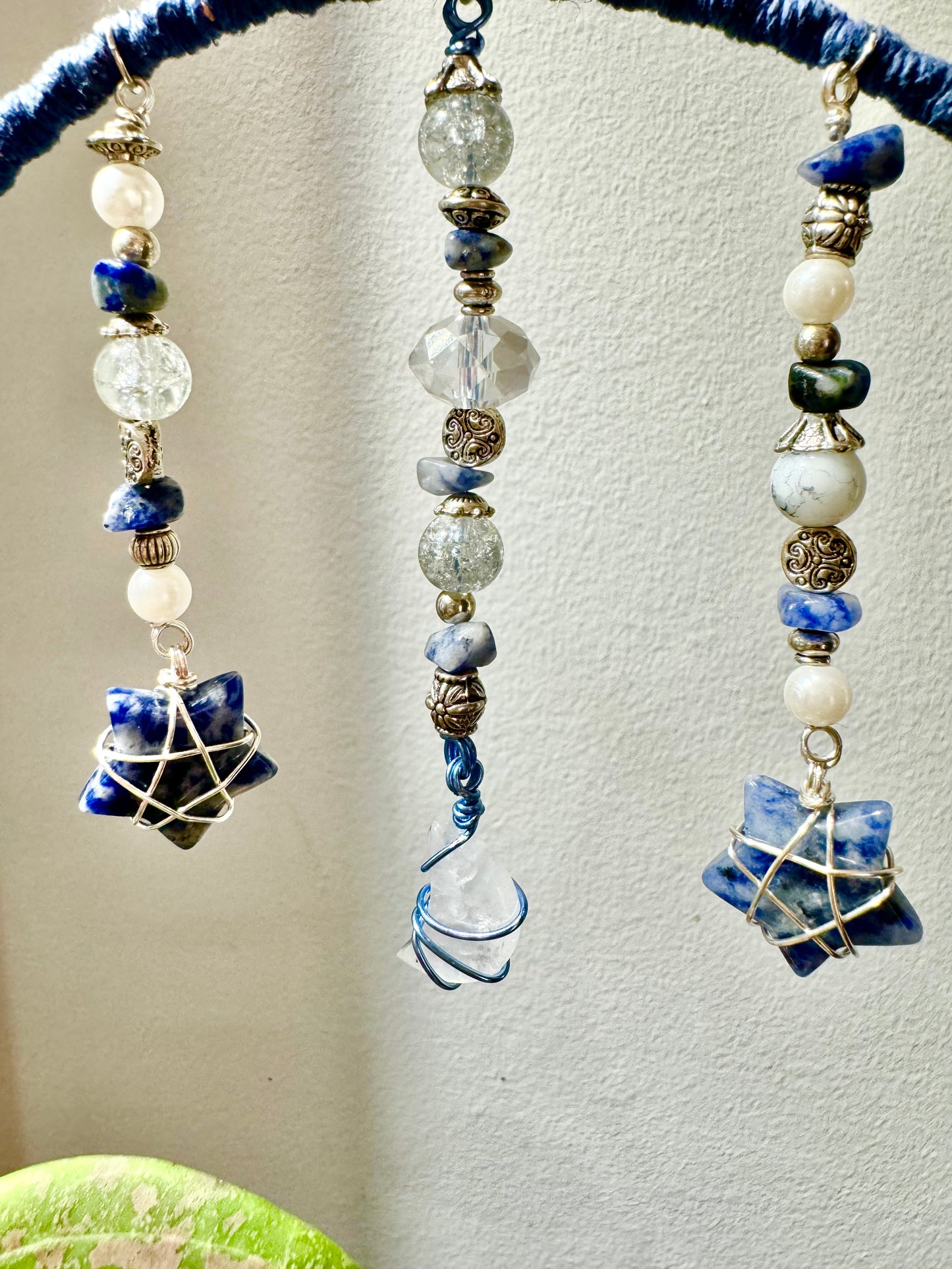 Starry Night 6” Trellis with Clear Quartz & Sodalite