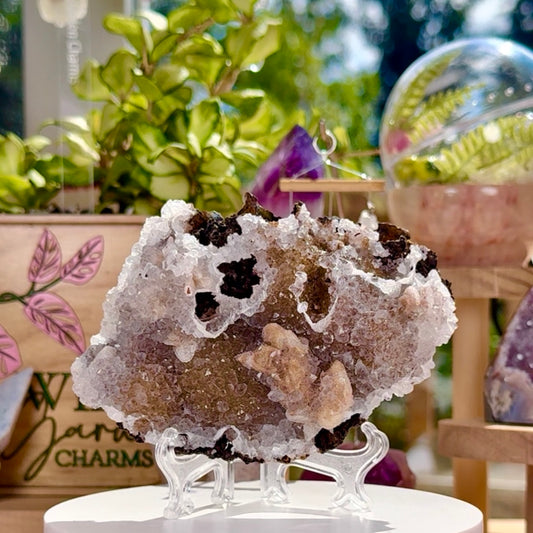 Galaxy Amethyst Flower • Zeolite • India
