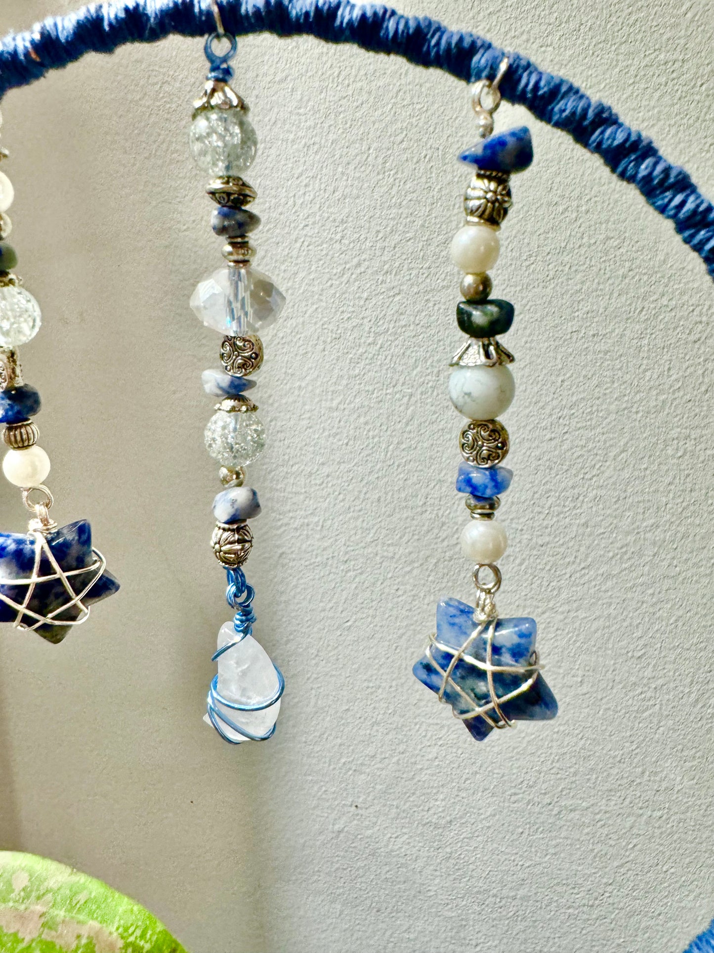 Starry Night 6” Trellis with Clear Quartz & Sodalite